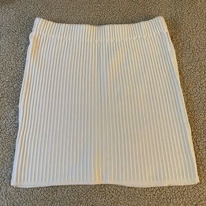 White Ribbed Skirt